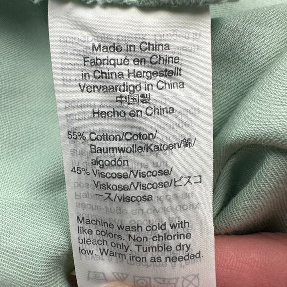 Madewell Jumpsuit Womens 14 Mint Green Top Stitched Coveralls Belted Cropped - Picture 9 of 16